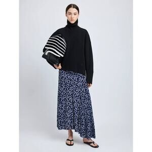 Proenza Schouler Joelle Midi Skirt in Navy Multi 10